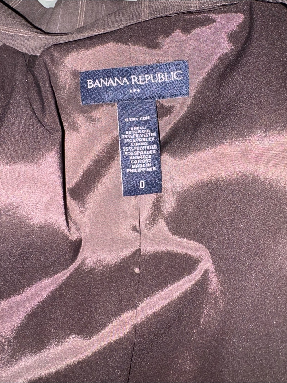 Banana Republic Brown Pinstripe Women's Two-Piece Suit Size 0 - Picture 16 of 16